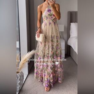 Beautiful embroidery floral dress